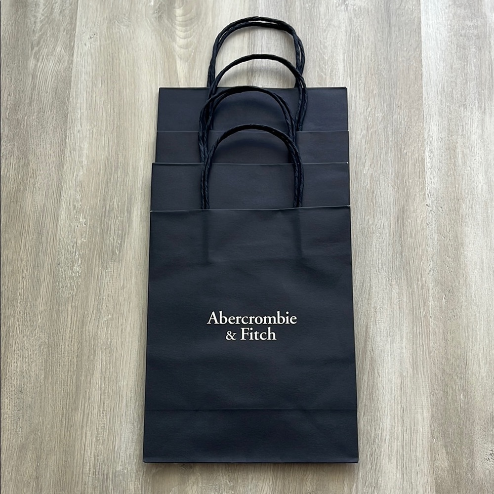 Abercrombie & Fitch Navy Shopping Bags Set of 4